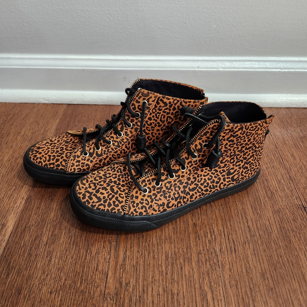 Sperry Women's X Rebecca Minkoff Fashion Boots, Size 9, Leopard print Streetwear